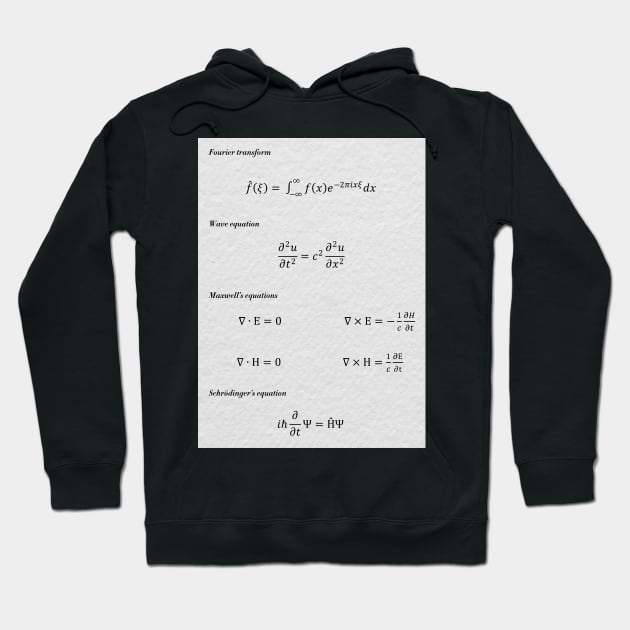 Seven Equations That Rule Your World Hoodie by ScienceCorner